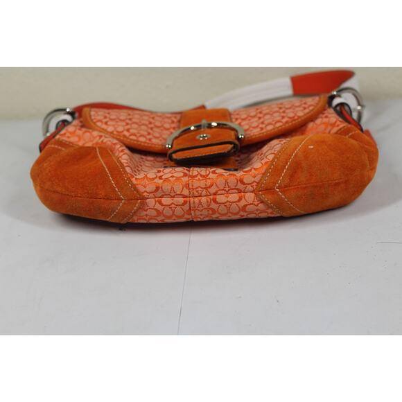 Coach Y2K Orange Small Signature Buckle Soho Hobo Shoulder Bag 6818 - Picture 3 of 7